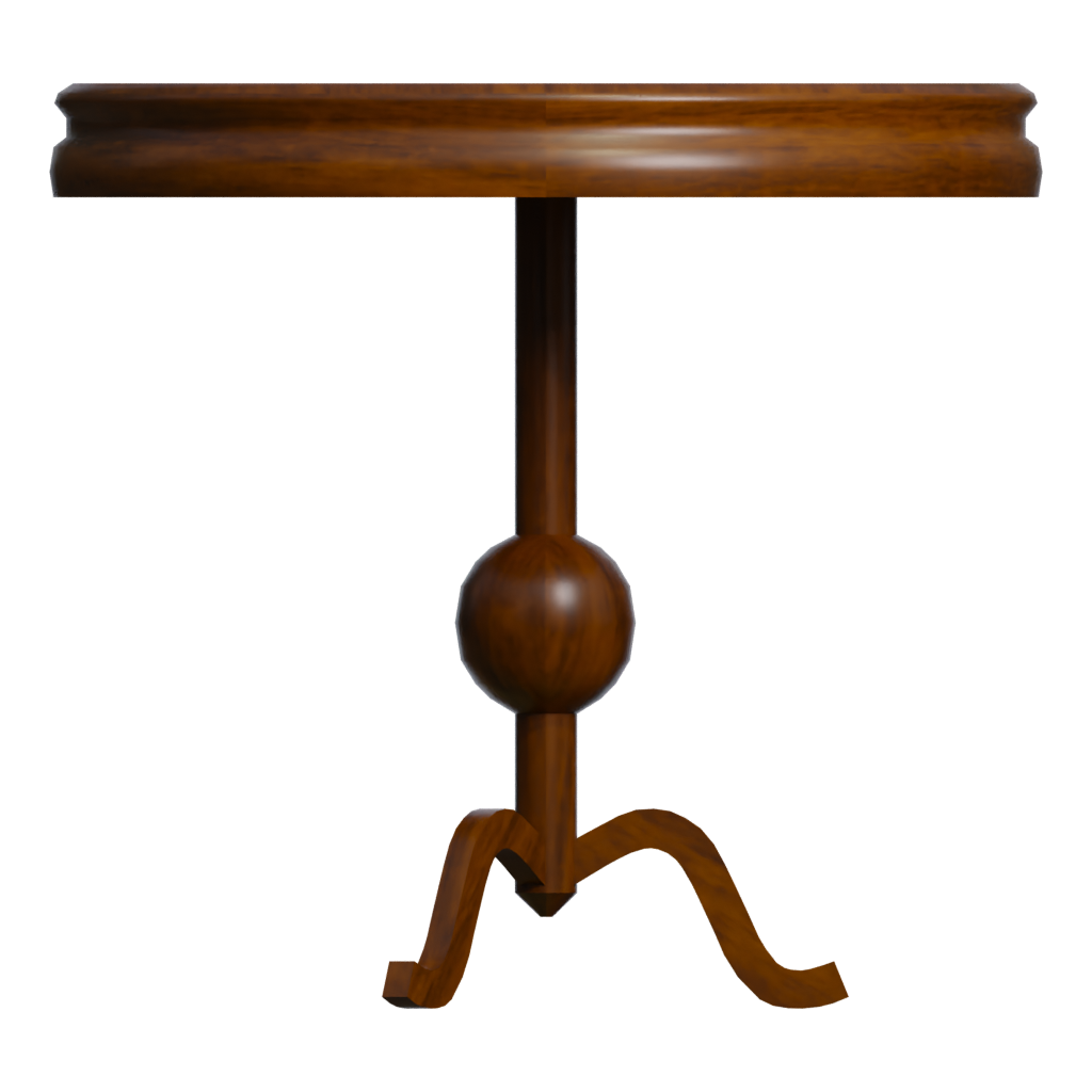 Back view of the Table 3D model