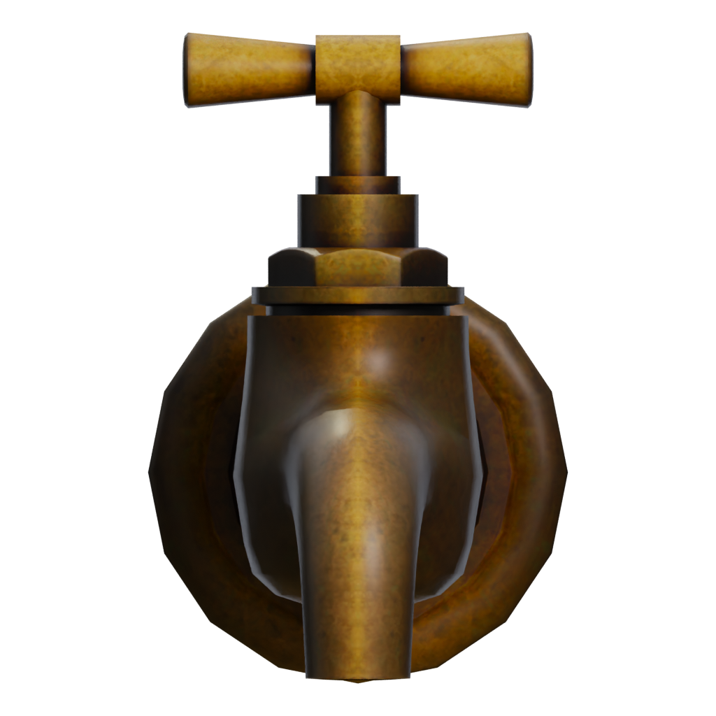 Right view of the Fountain 3D model