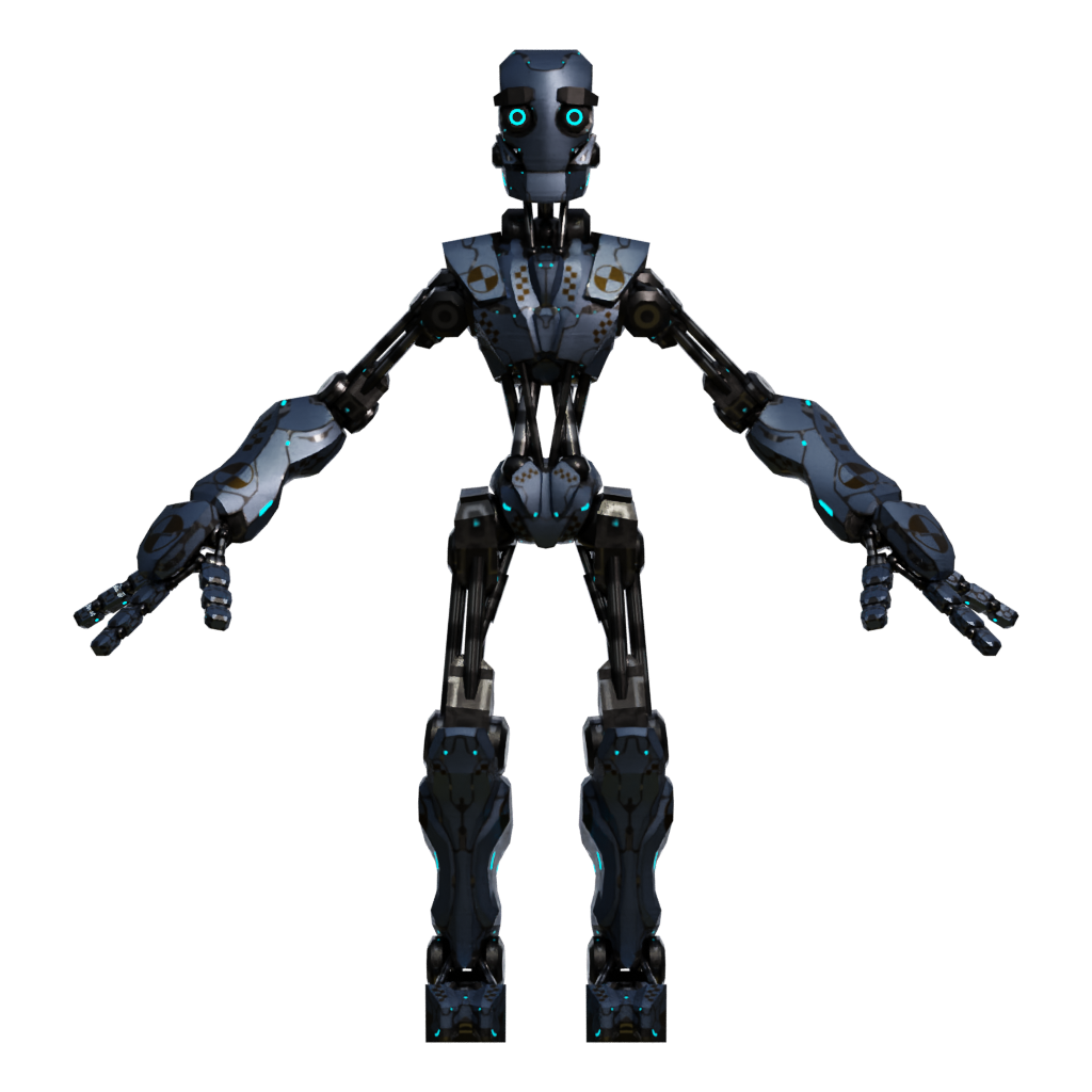 Front view of the Androide 3D model