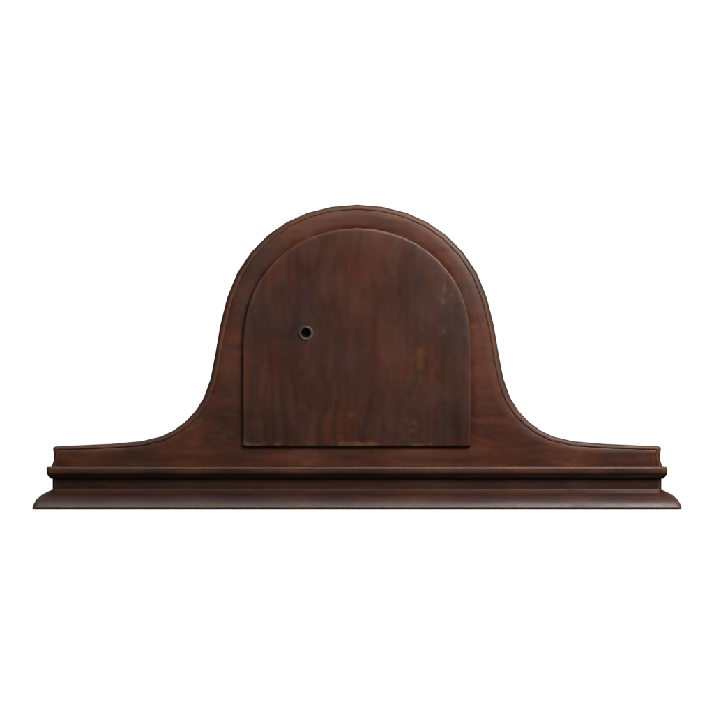 Back view of the Mantel Clock 3D model