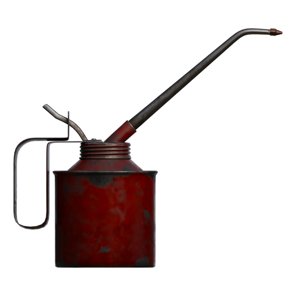 Front view of the Small Oil Can 3D model