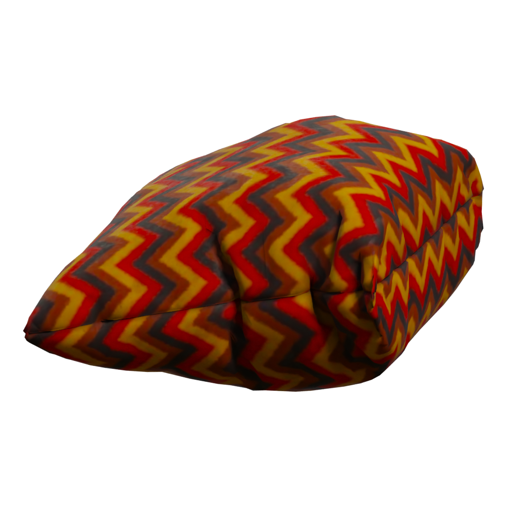 Left view of the Throw Pillows 3D model