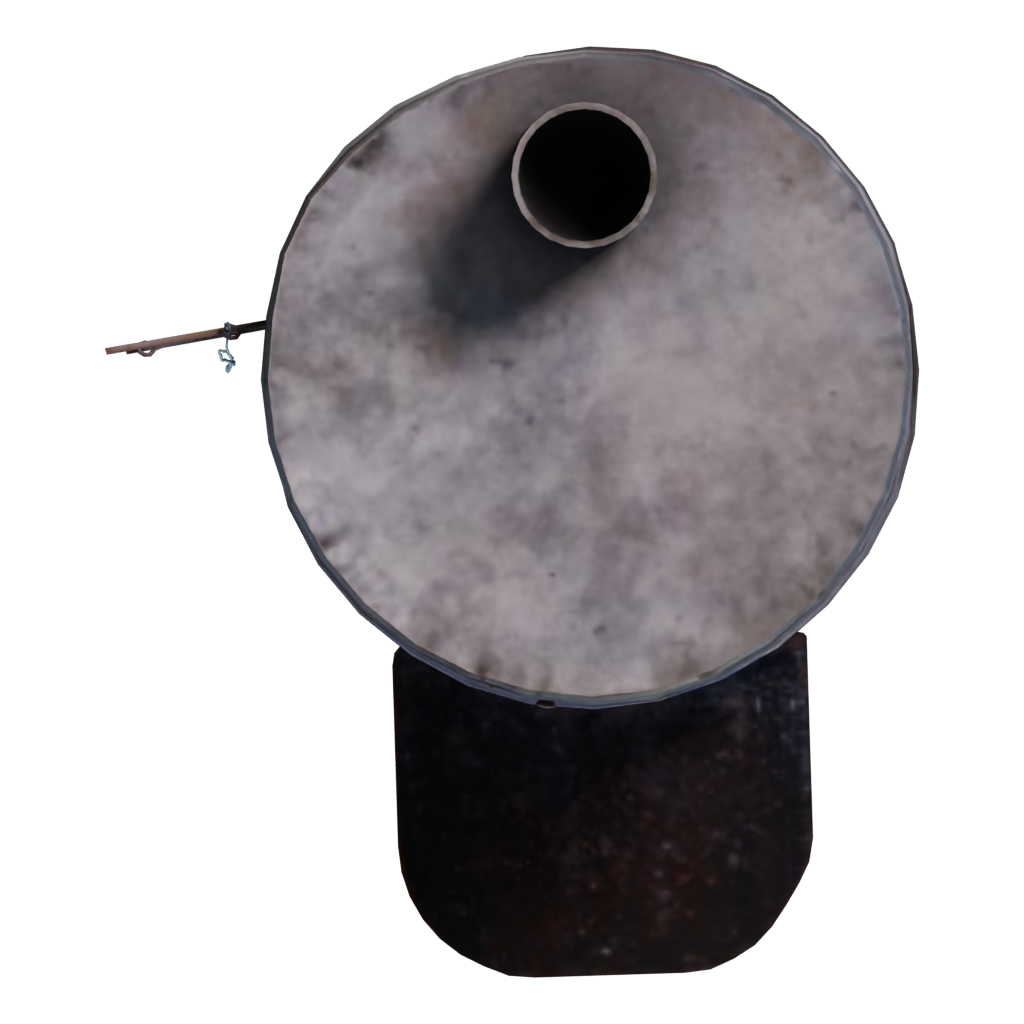 Top view of the Scandinavian Masonry Heater 3D model
