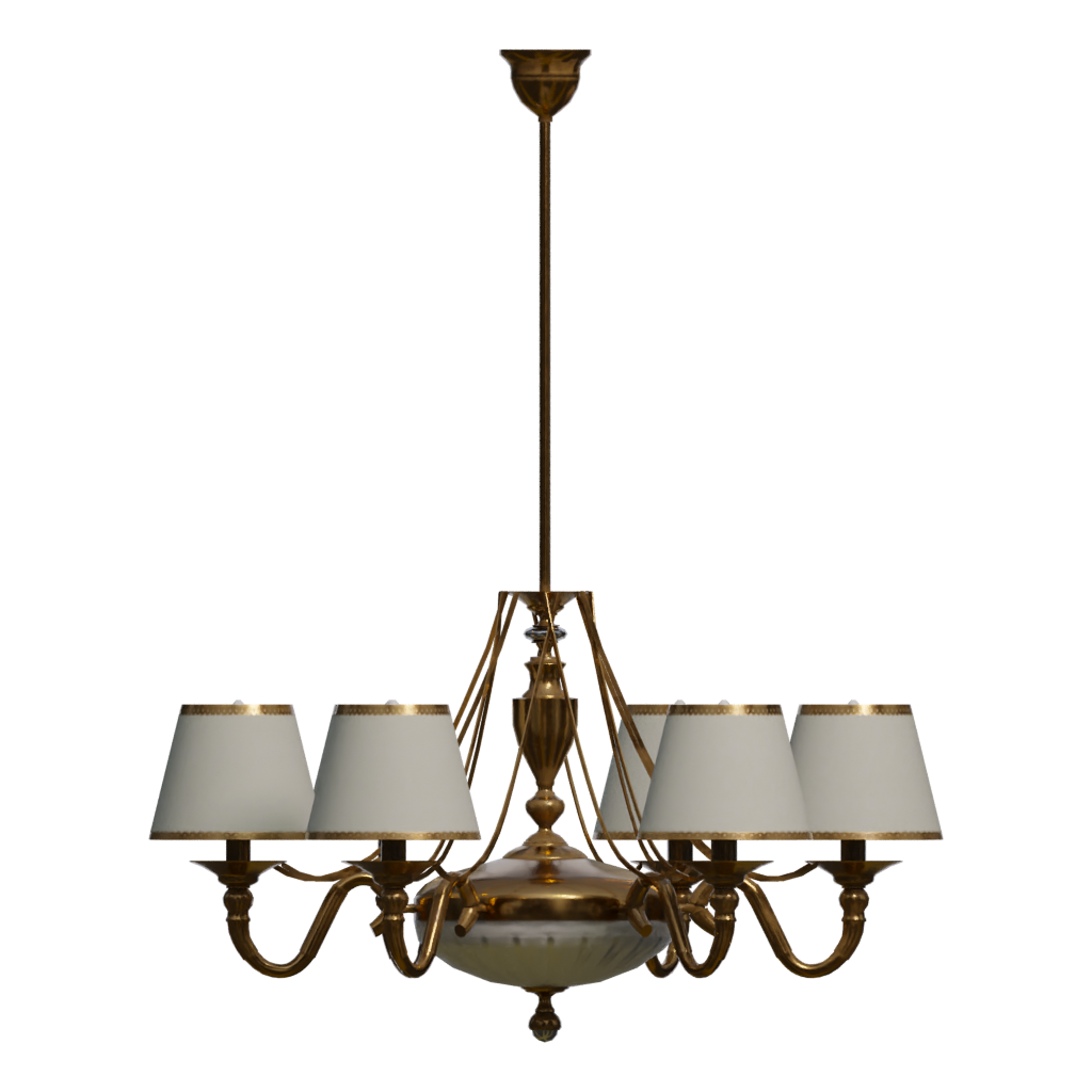 Back view of the Chandelier 3D model