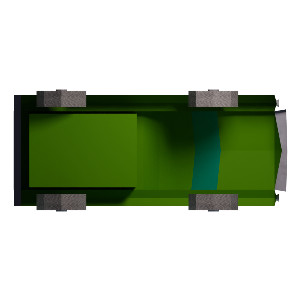 Bottom view of the Carlow Poly 3D model