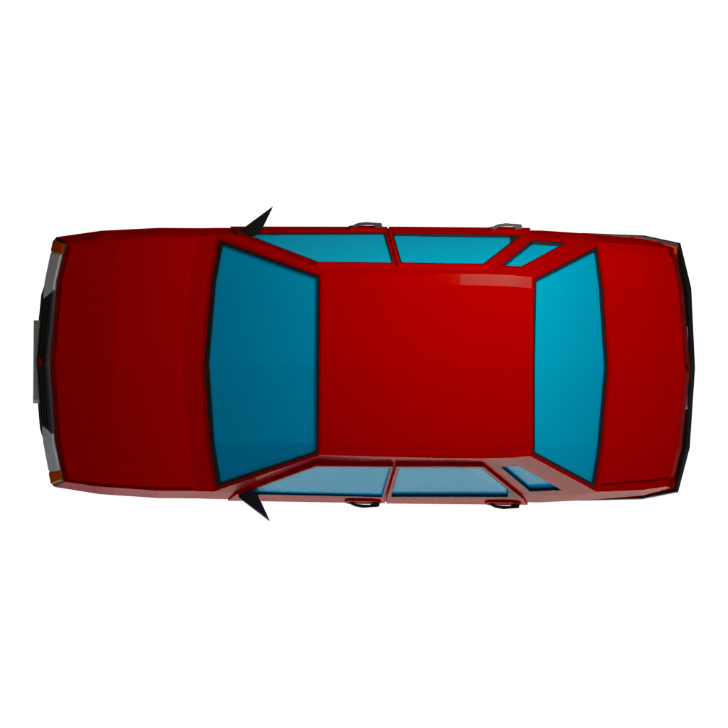Top view of the Lada Samara Vaz 21099 3D model