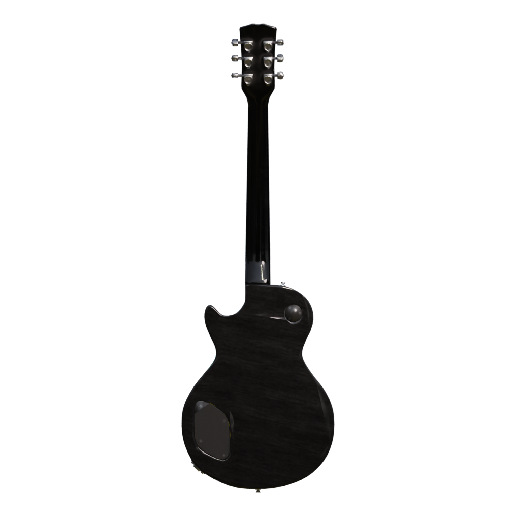 Back view of the Guitar Electric 3D model
