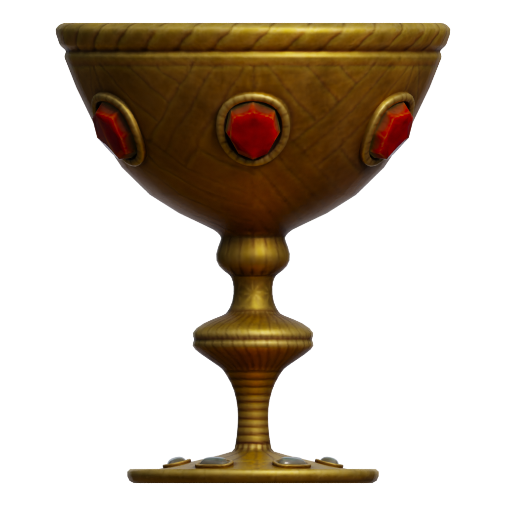 Back view of the Kings Cup 3D model