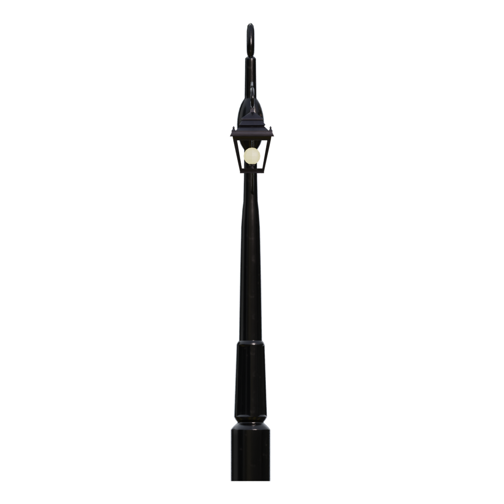 Left view of the Street Lamp PBR 3D model