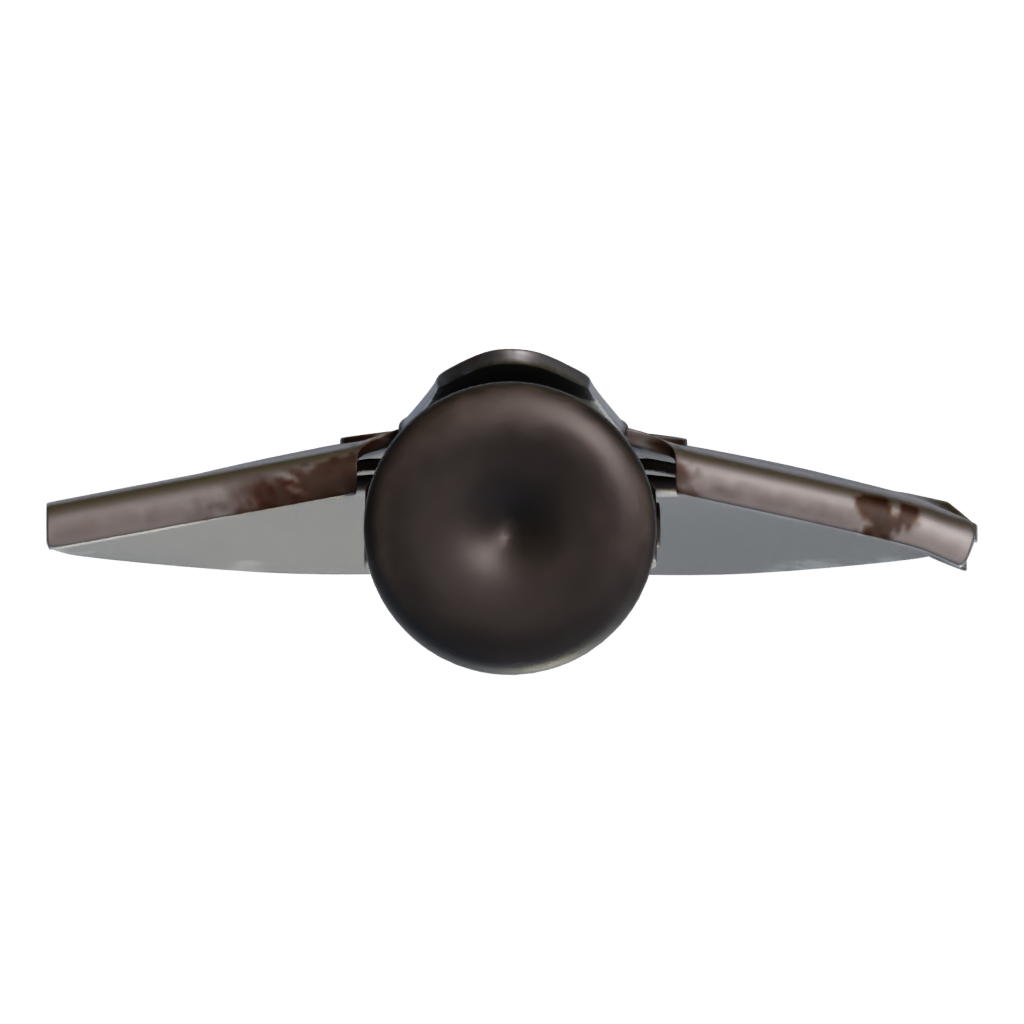 Top view of the Militaryshovel 3D model