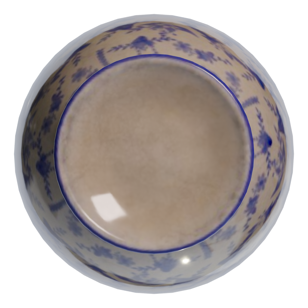 Bottom view of the Antique Ceramic Vase 3D model