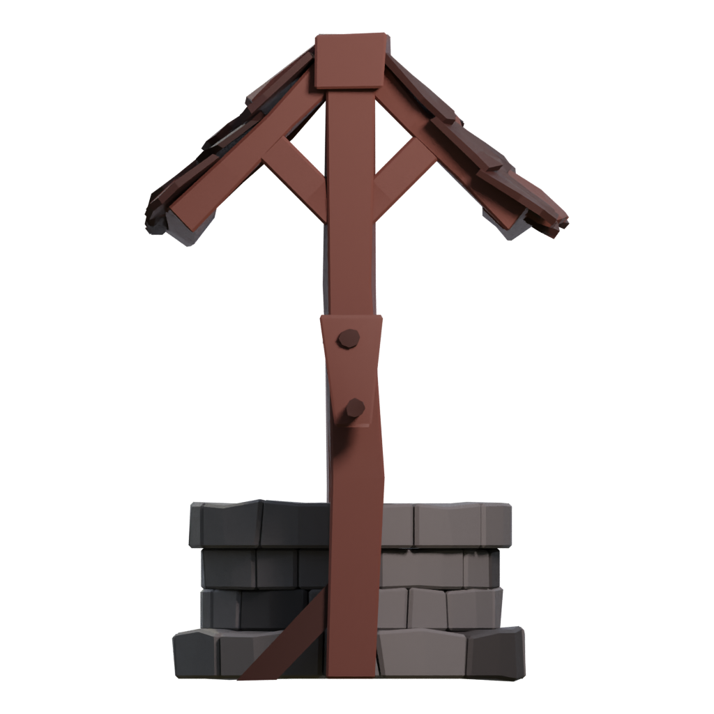 Right view of the Toon Type Well 3D model