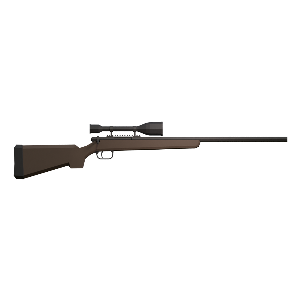 Front view of the Low Poly M23 3D model
