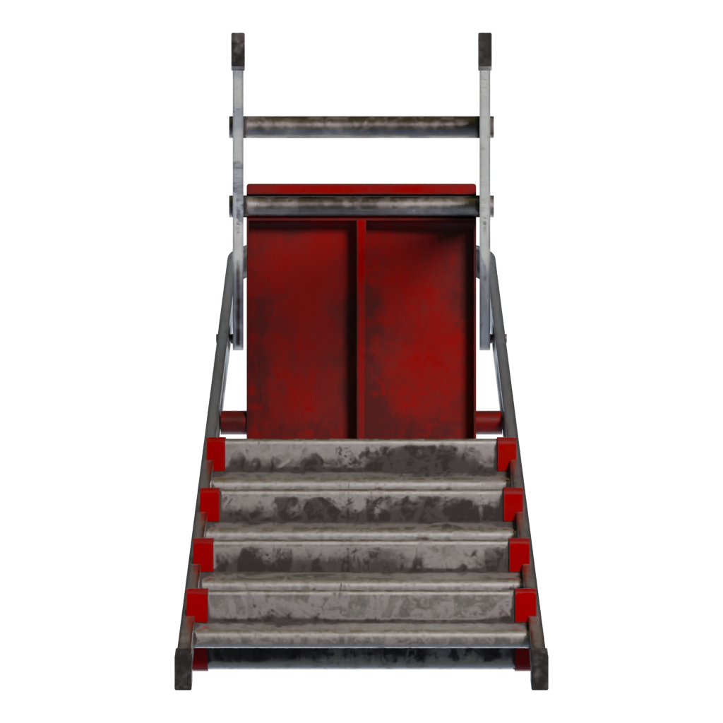 Bottom view of the Stepladder 3D model