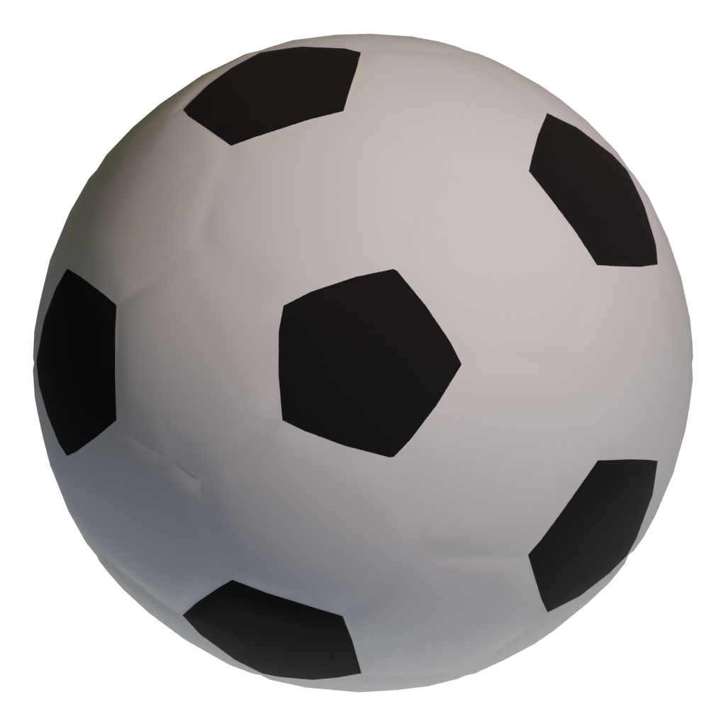 Bottom view of the Soccer Ball 3D model
