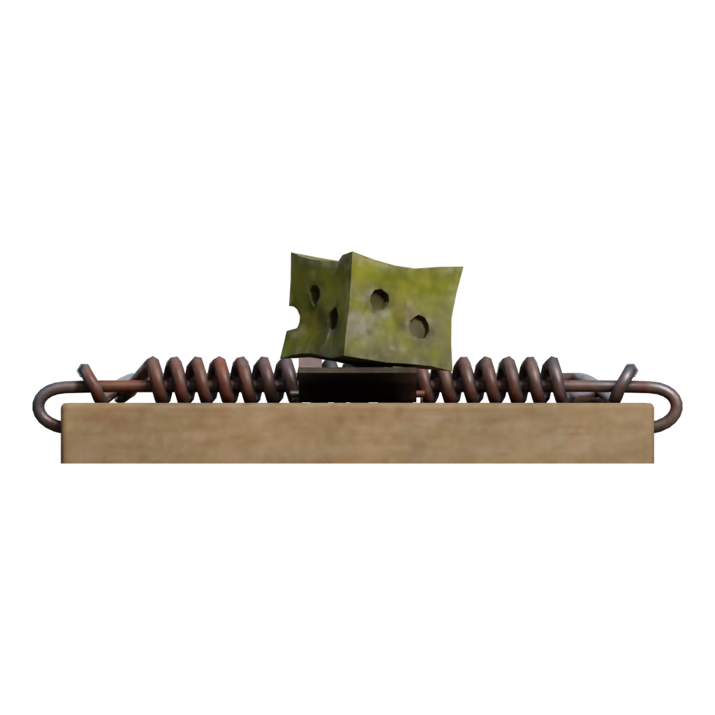 Back view of the Mousetrap 3D model