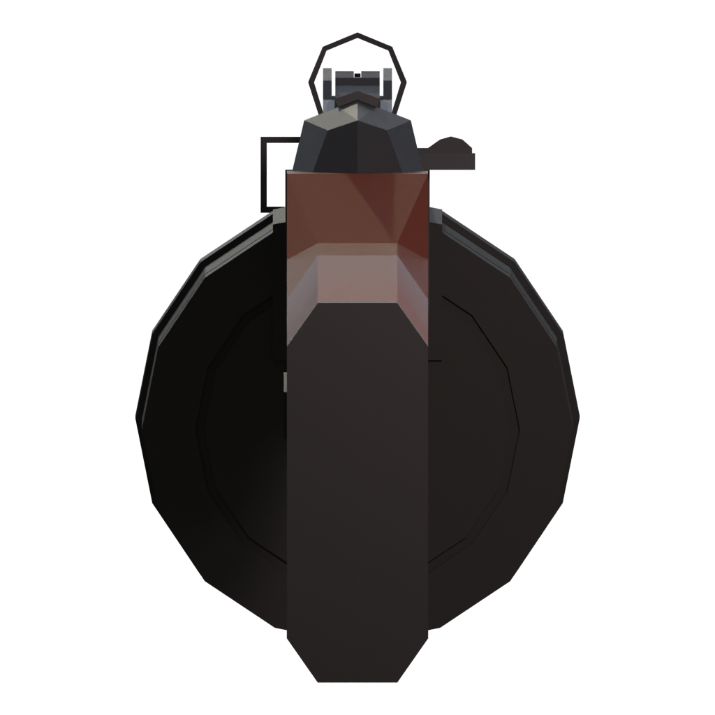 Right view of the PPSH 41 Submachine 3D model