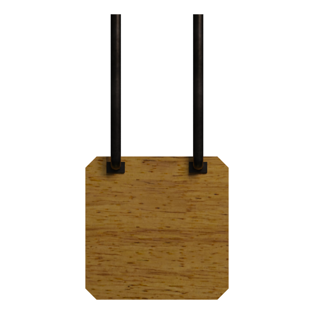 Back view of the Military Target 3D model