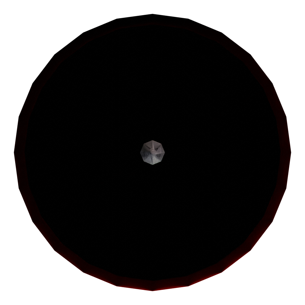 Bottom view of the Pin 3D model