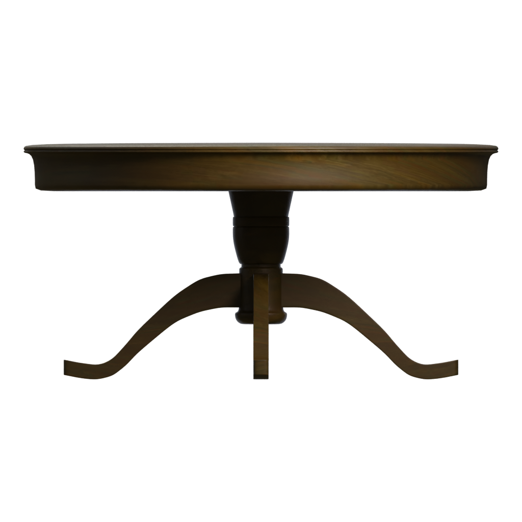Right view of the Simple Modern Wooden 3D Table 3D model