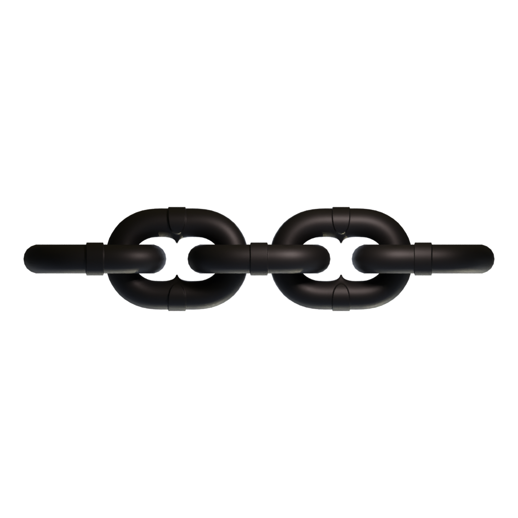 Bottom view of the Chain 3D model