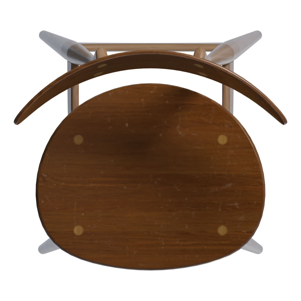 Top view of the Ch33Chair 3D model