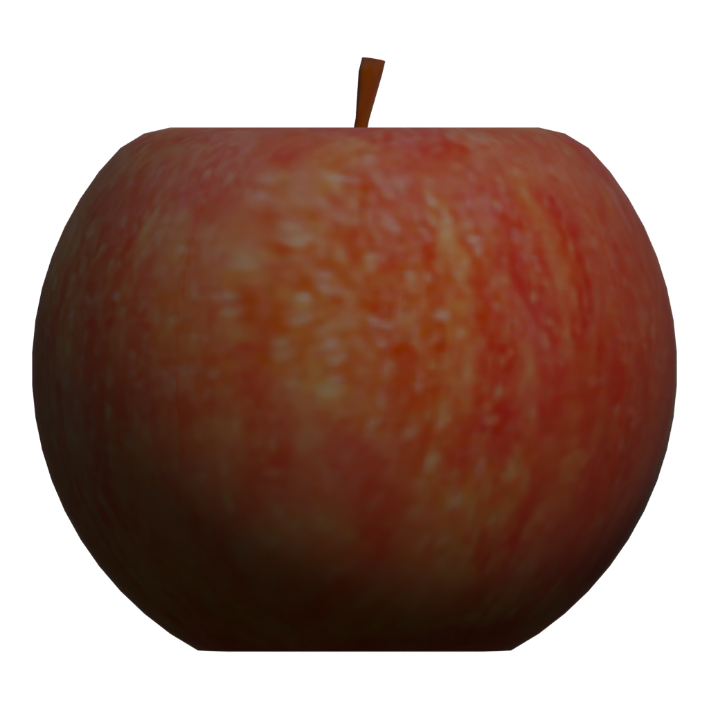 Front view of the Apple 3D model