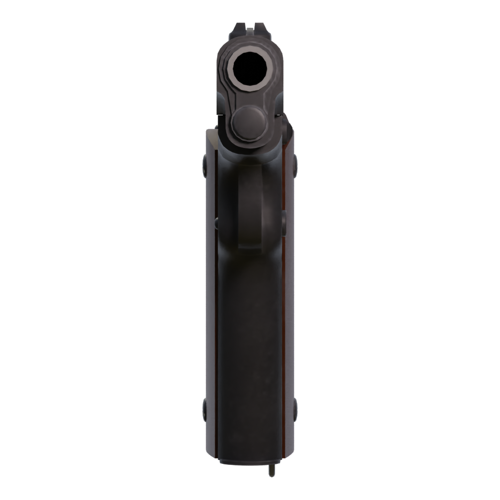 Right view of the Pistol M1911 Asset Weapon 3D model