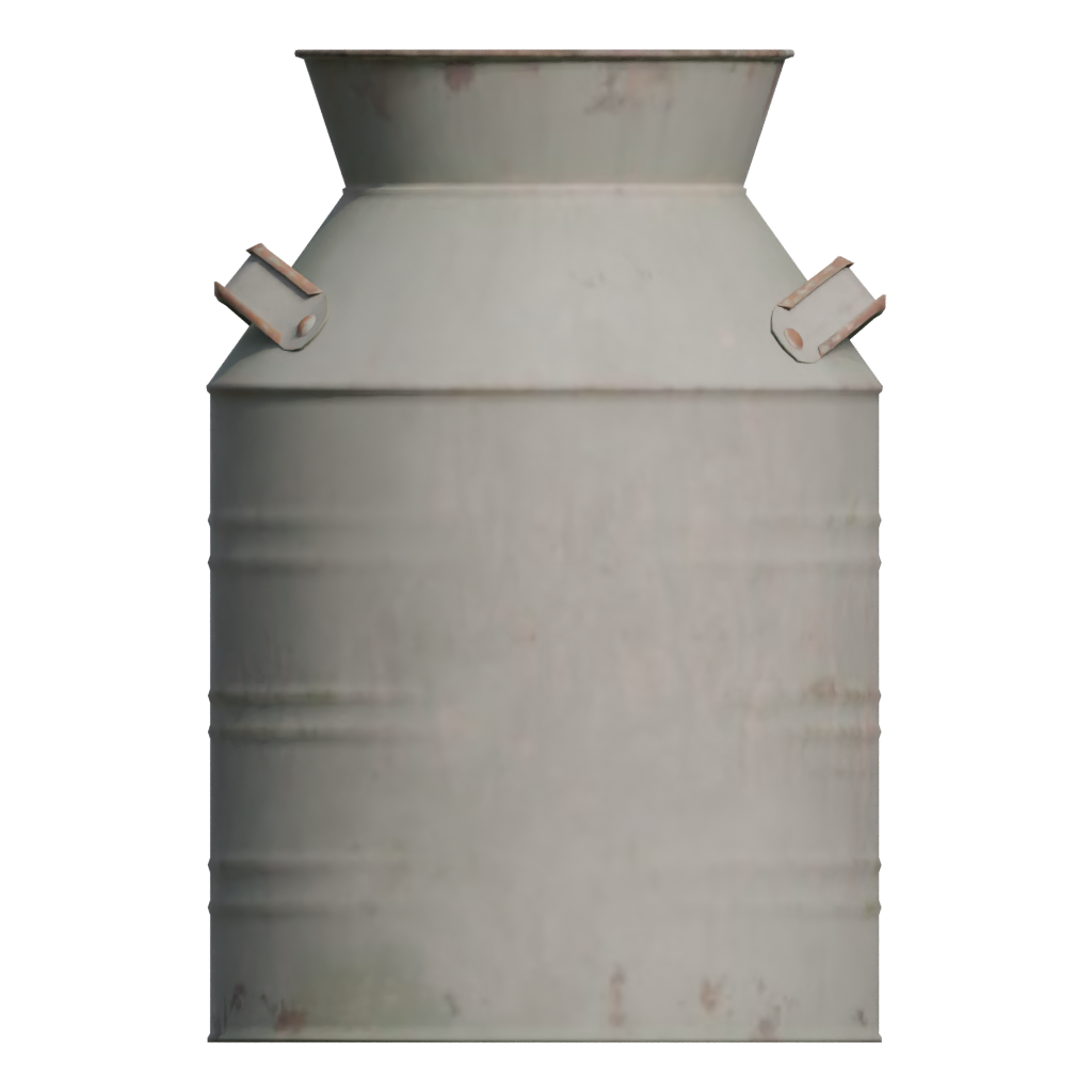 Front view of the Metal Jug 3D model