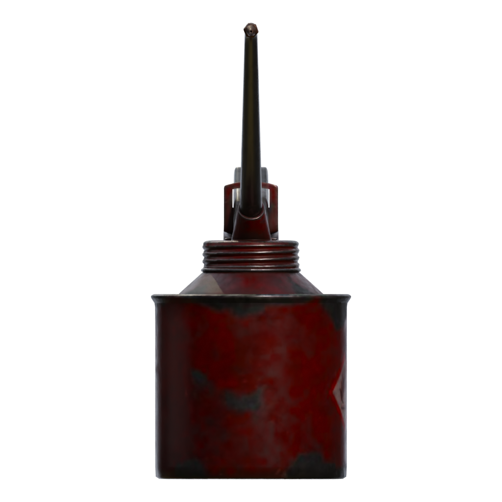 Left view of the Small Oil Can 3D model
