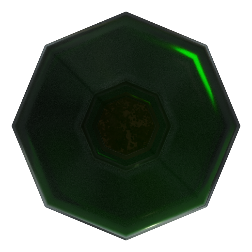 Bottom view of the Wine Bottle 3D model
