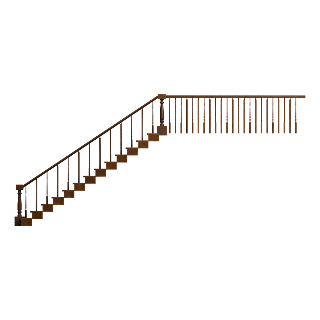 Front view of the Stairs 3D model