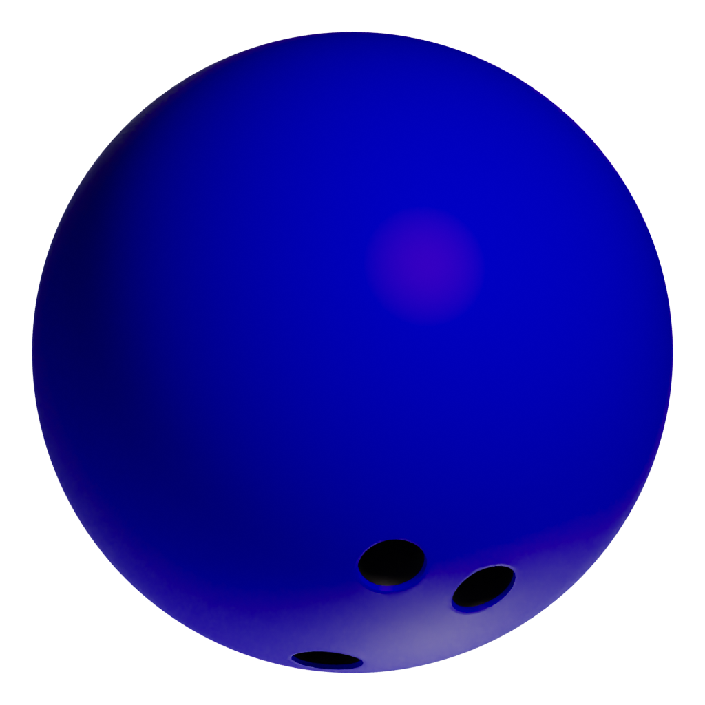 Top view of the Bowling Ball 3D model