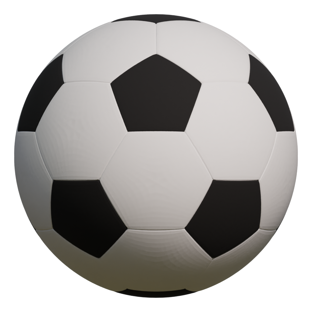 Back view of the Low Poly Cartoon Football Ball Free 3D model