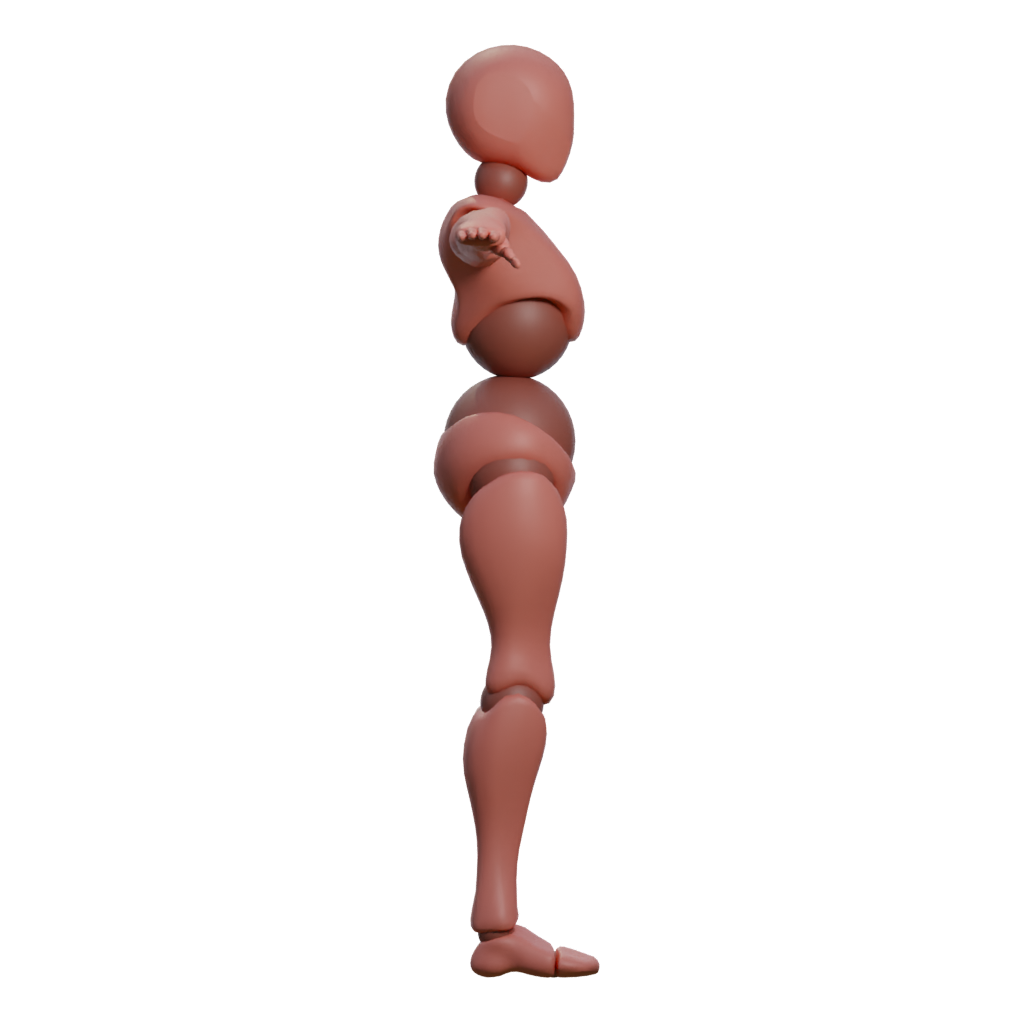 Right view of the X Bot 3D model