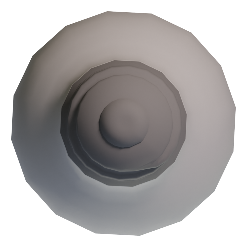 Bottom view of the Light Bulb 3D model