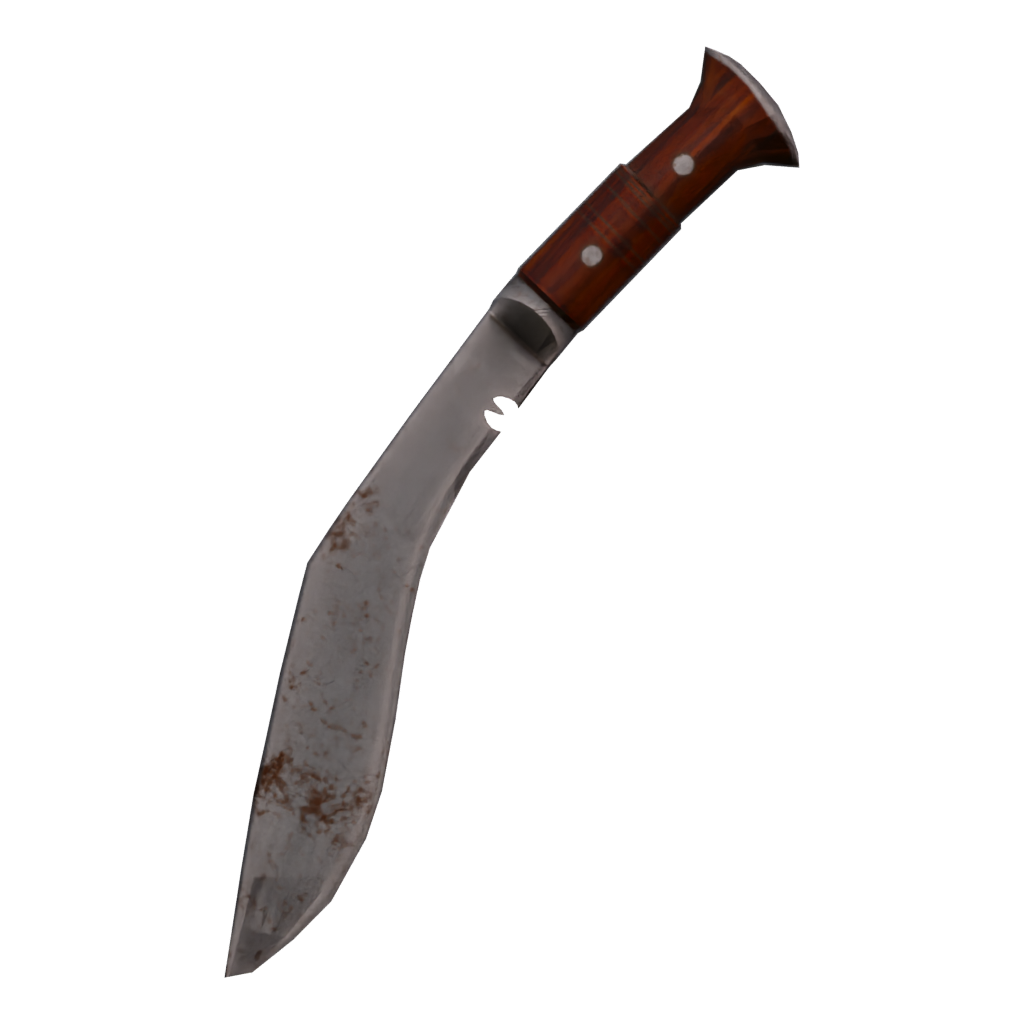 Back view of the Kukri 3D model