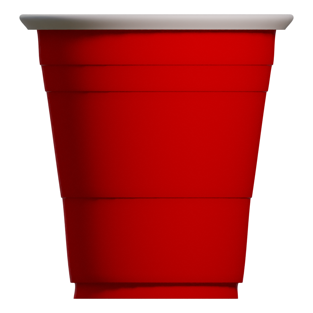 Left view of the Red Cup 3D model