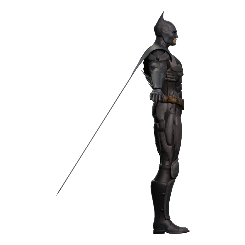 Right view of the Batman Low Poly 3D model