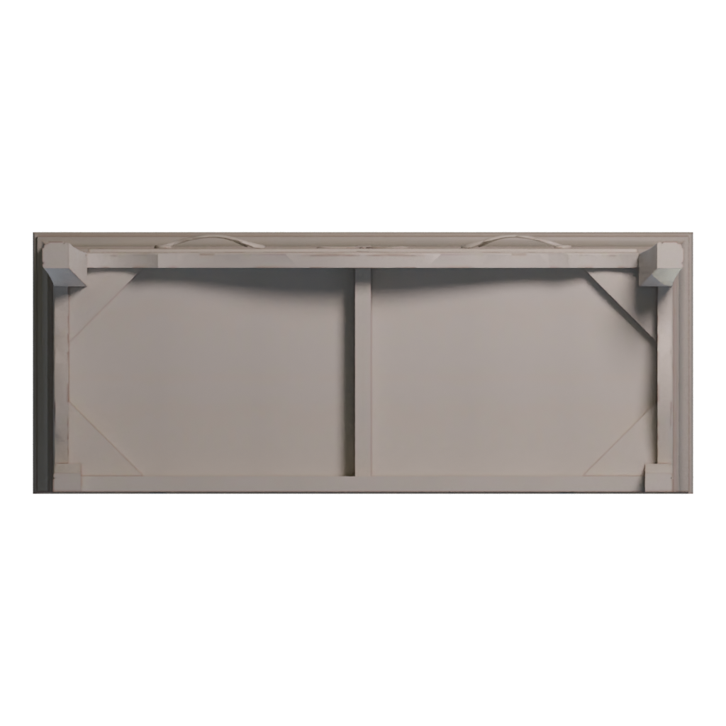 Bottom view of the Bedsidetable 3D model
