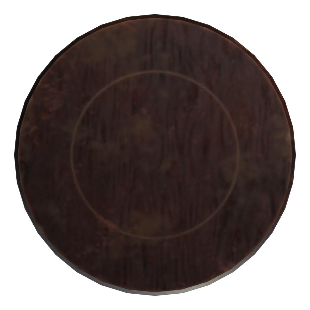 Top view of the Wooden Table 3D model