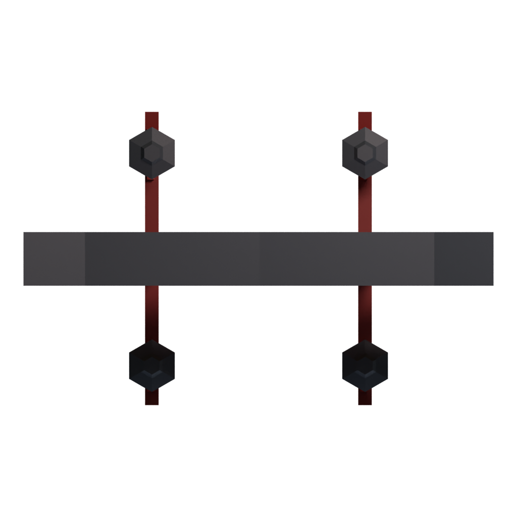 Top view of the Japanese Gates Torii Low Poly 3D model