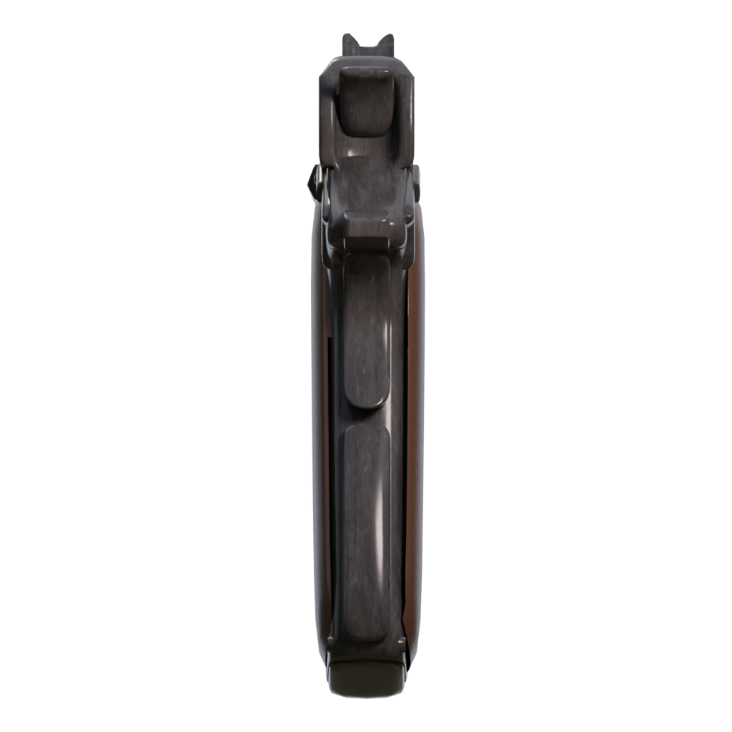 Right view of the Soviet Tokarev 1952 Game Ready Low Poly PBR 3D model