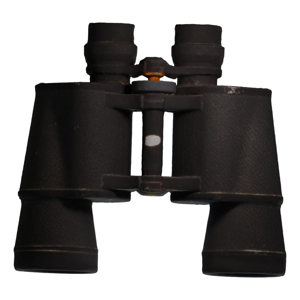 Top view of the Vintage Binocular 3D model