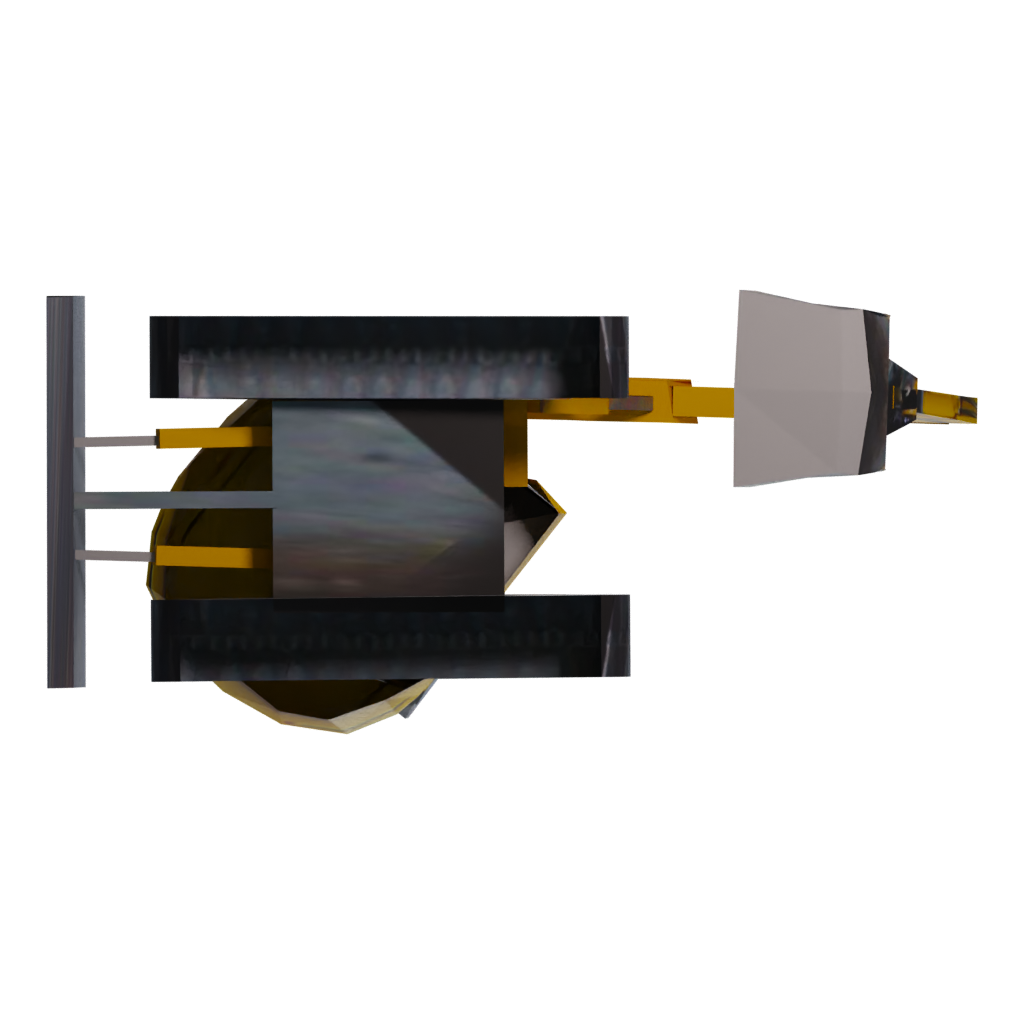 Bottom view of the Excavator 3D model