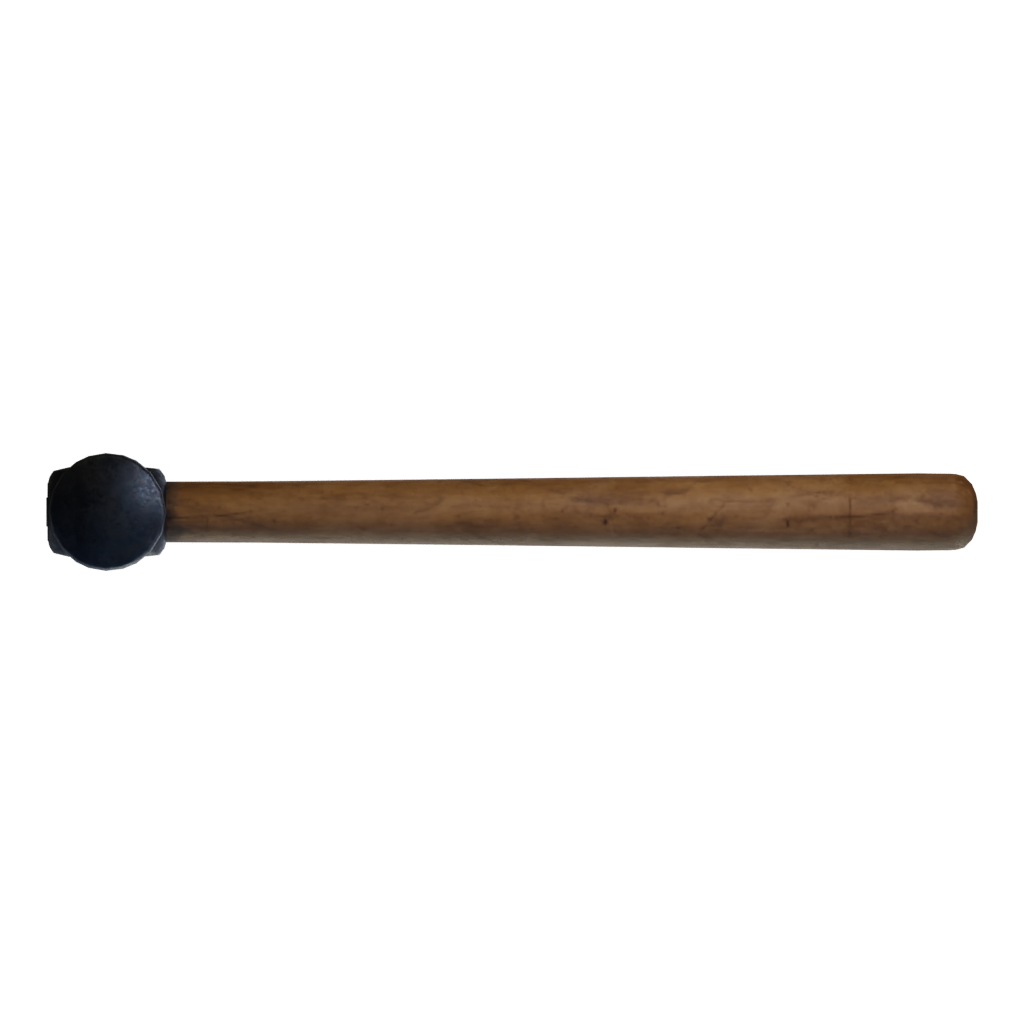 Bottom view of the Simple Hammer 6 3D model