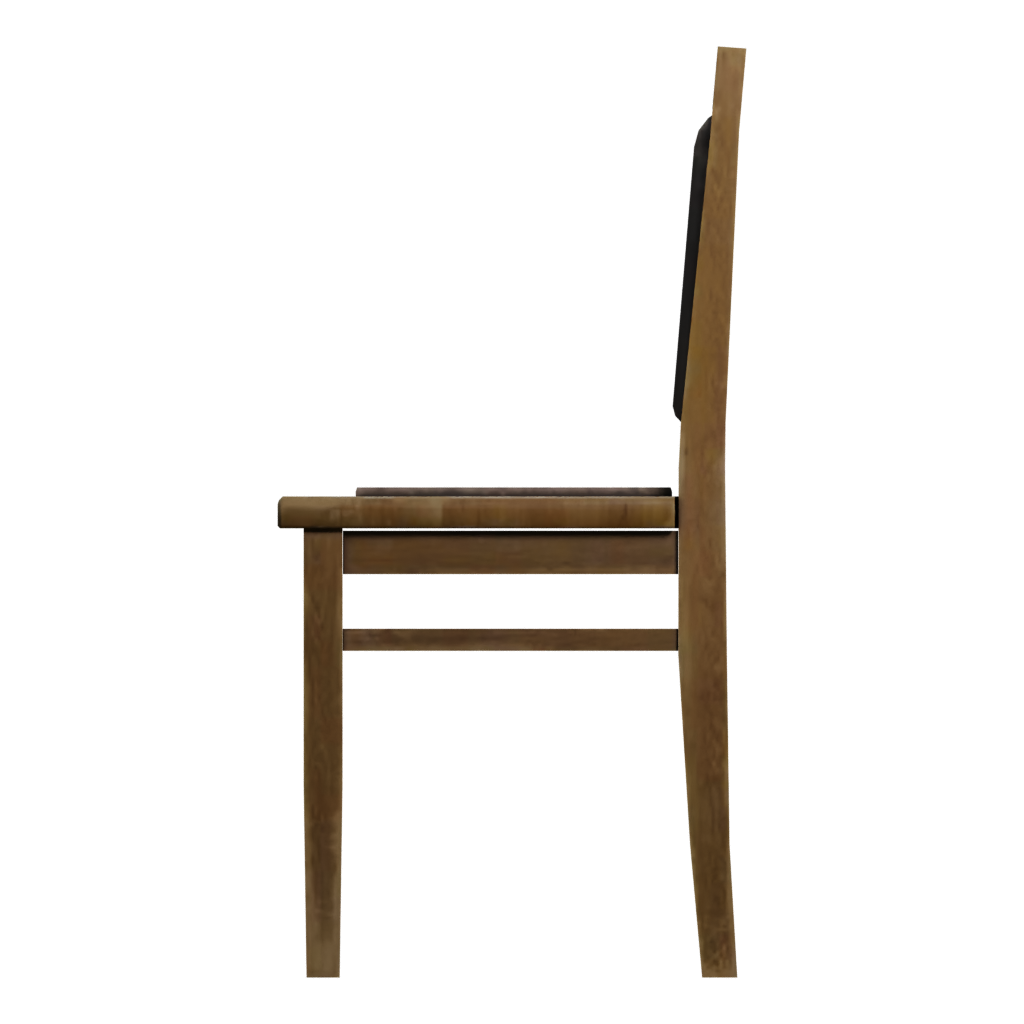 Left view of the Old Chair 3D model