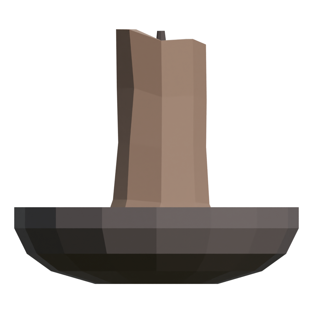 Right view of the Candle In A Saucer 3D model