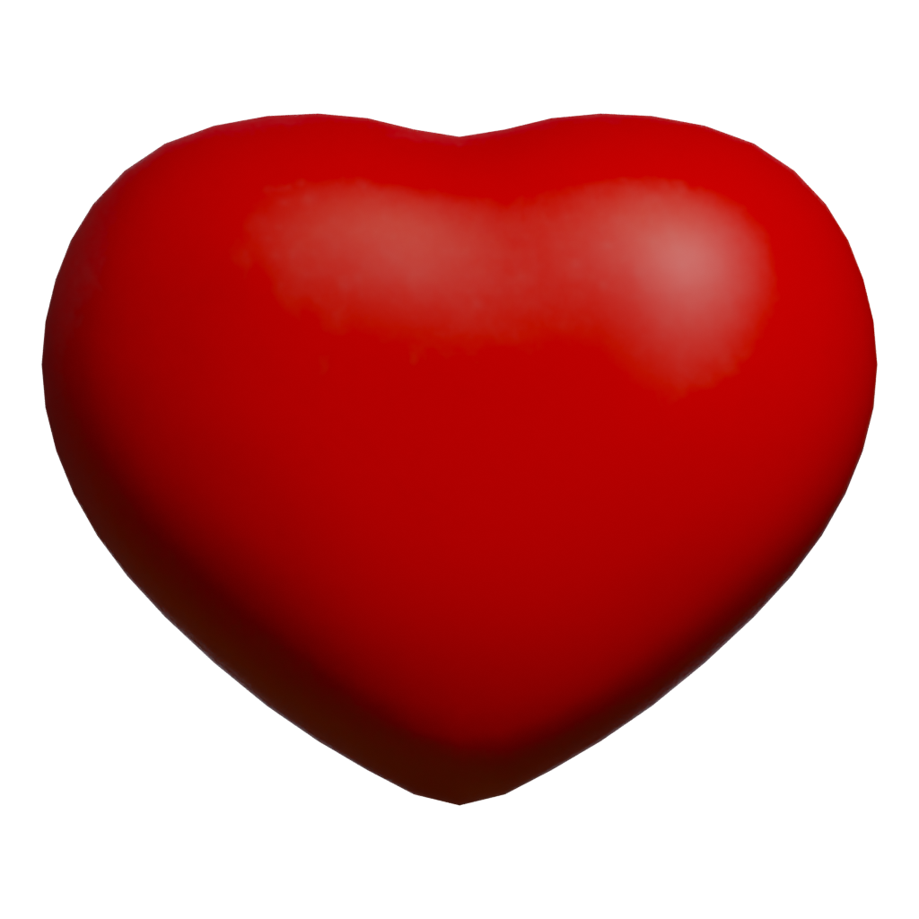 Back view of the Heart 3D model