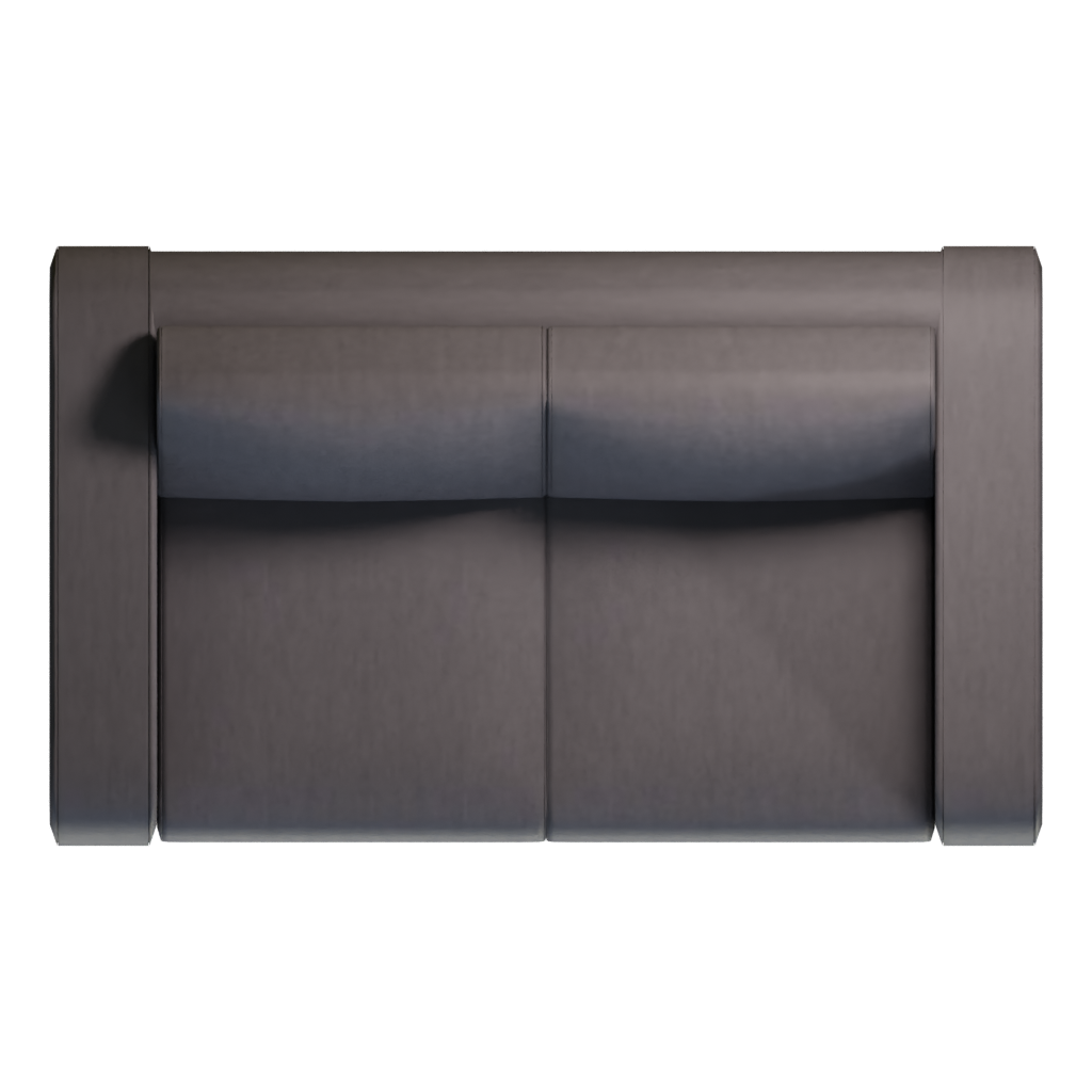 Top view of the Bevel Two Seater Sofa 3D model